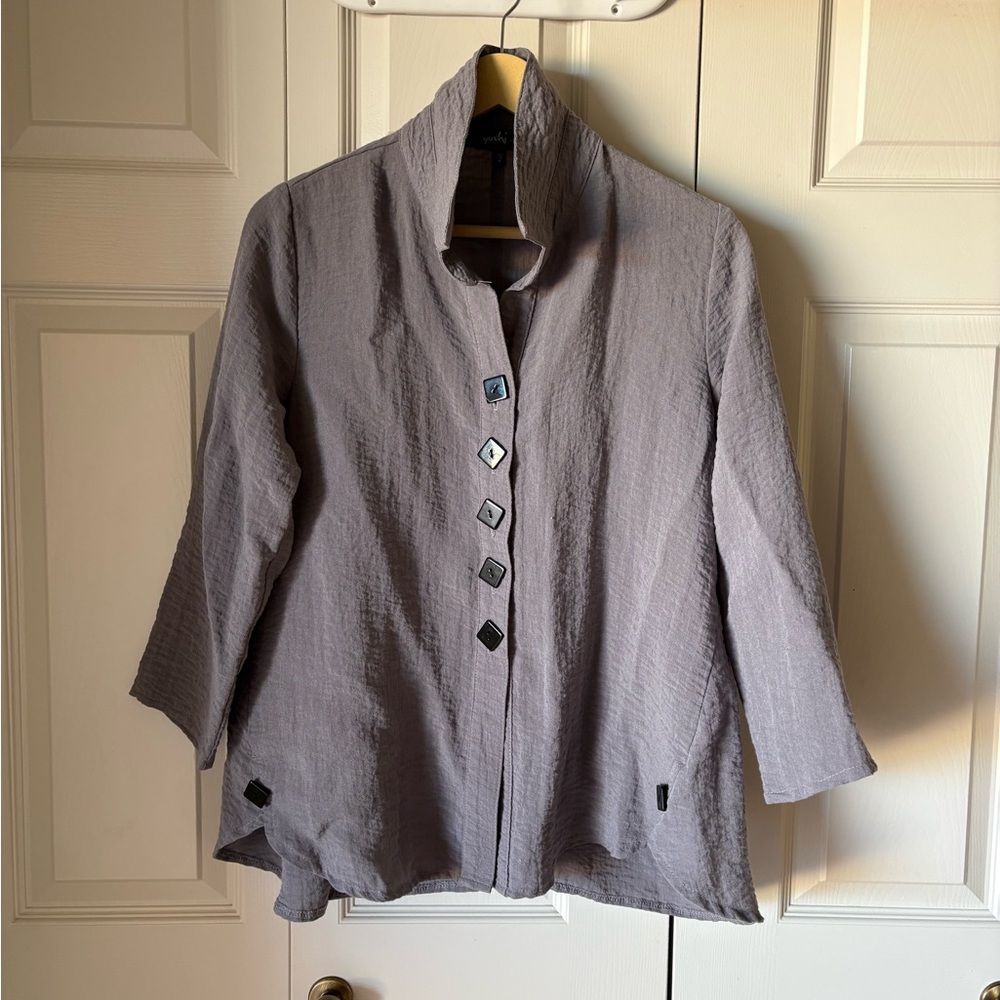 Yushi | Artsy unique tunic. Size small. Lagenlook. Abstract. Chic. Modern